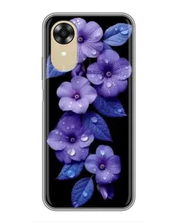 Чехол для OPPO A17k с картинкой «Фиолетовые цветы с росою» Чехол для OPPO A17k с картинкой «Фиолетовые цветы с росою»
