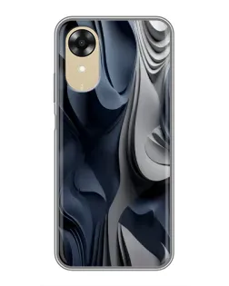Чохол для OPPO A17k з картинкою «Об'ємні сині складки»