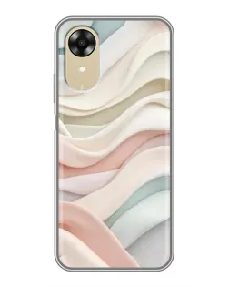 Чехол для OPPO A17k с картинкой «Пастельные нежные волны»