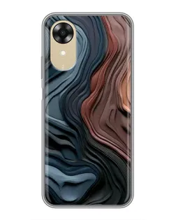 Чехол для OPPO A17k с картинкой «Цветные волны каньона»