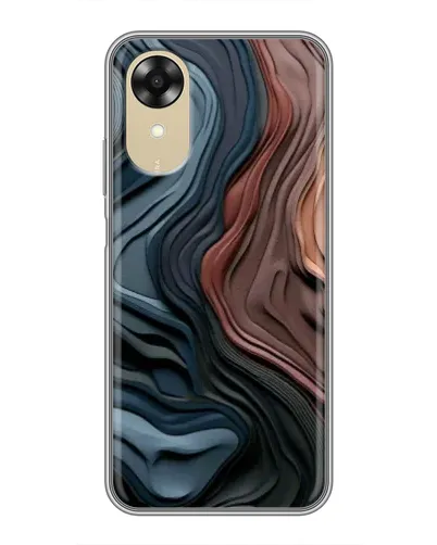 Чехол для OPPO A17k с картинкой «Цветные волны каньона»