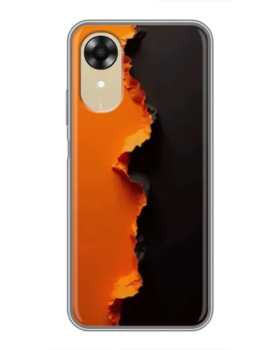 Чехол для OPPO A17k с картинкой «Оранжевый разлом»