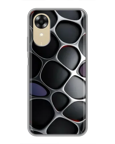 Чехол для OPPO A17k с картинкой «Объемная темная решетка»