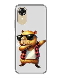 Чохол для OPPO A17k з картинкою «Капібара репер даб»