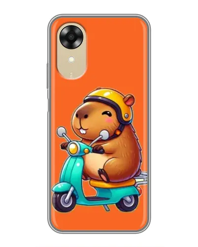 Чехол для OPPO A17k с картинкой «Капибара на скутере» Чехол для OPPO A17k с картинкой «Капибара на скутере»
