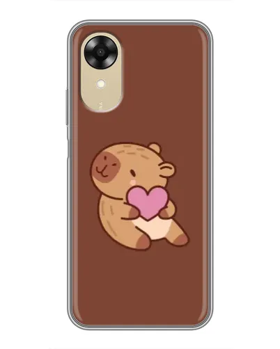 Чехол для OPPO A17k с картинкой «Капибара с сердцем» Чехол для OPPO A17k с картинкой «Капибара с сердцем»