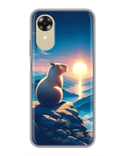 Чехол для OPPO A17k с картинкой «Закат солнца с капибарой» Чехол для OPPO A17k с картинкой «Закат солнца с капибарой»