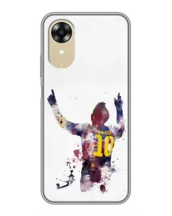 Чехол для OPPO A17k с картинкой «Акварельный Месси Барселона»