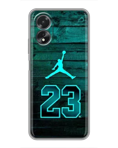 Чехол для OPPO A18 с картинкой «Jordan Cyan 23»