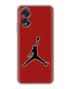 Чехол для OPPO A18 с картинкой «Jordan Red Back»