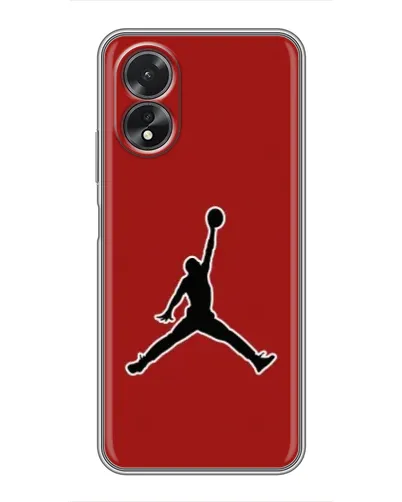 Чехол для OPPO A18 с картинкой «Jordan Red Back»