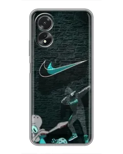 Чохол для OPPO A18 з картинкою «Спортивний арт Nike»