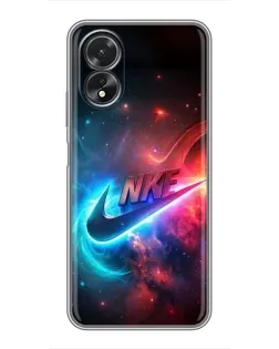 Чохол для OPPO A18 з картинкою «Вогняний логотип Nike»