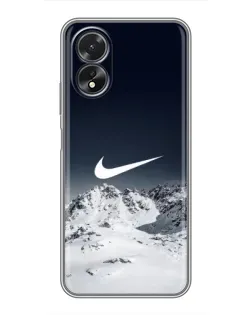 Чохол для OPPO A18 з картинкою «Nike — зимові гори»
