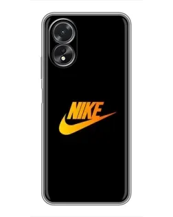Чохол для OPPO A18 з картинкою «Золотий логотип Nike»