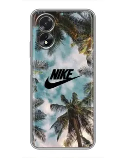 Чохол для OPPO A18 з картинкою «Тропічний принт Nike» Чохол для OPPO A18 з картинкою «Тропічний принт Nike»