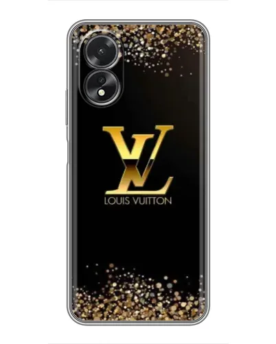 Чехол для OPPO A18 с картинкой «LV — золотые искры»