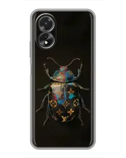 Чехол для OPPO A18 с картинкой «LV — мраморный принт»