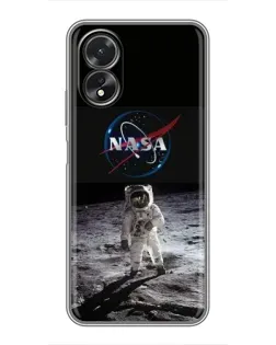 Чохол для OPPO A18 з картинкою «Астронавт на Місяці»