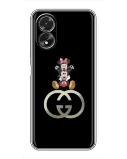 Чохол для OPPO A18 з картинкою «Мінні Маус на лого» Чохол для OPPO A18 з картинкою «Мінні Маус на лого»