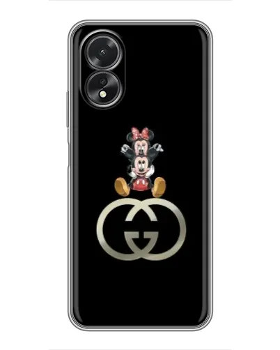 Чехол для OPPO A18 с картинкой «Минни Маус на лого»