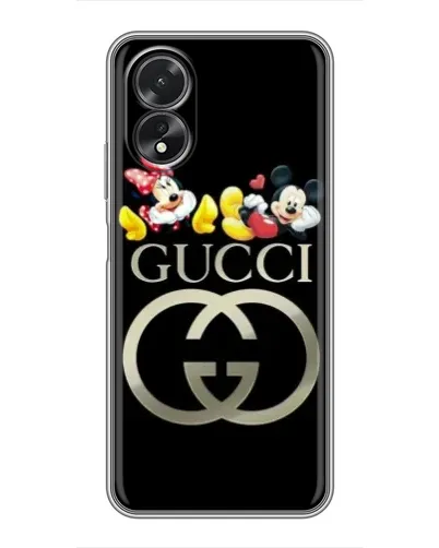 Чехол для OPPO A18 с картинкой «Gucci — герои Disney»