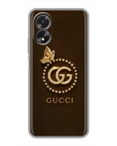 Чехол для OPPO A18 с картинкой «Gucci — золотая бабочка»