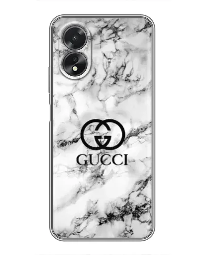 Чехол для OPPO A18 с картинкой «Gucci — мраморный шик»