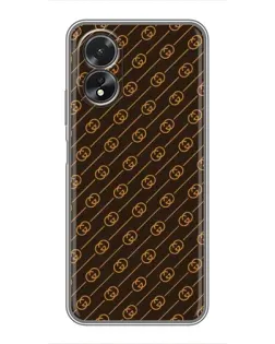Чохол для OPPO A18 з картинкою «Gucci — золоті діагоналі» Чохол для OPPO A18 з картинкою «Gucci — золоті діагоналі»