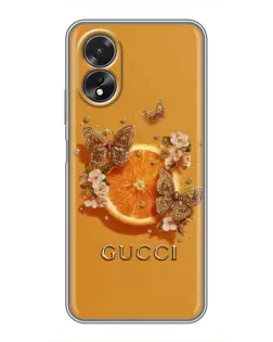 Чохол для OPPO A18 з картинкою «Gucci — золоті метелики» Чохол для OPPO A18 з картинкою «Gucci — золоті метелики»