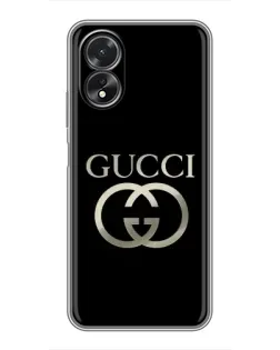 Чохол для OPPO A18 з картинкою «Gucci — золото на чорному» Чохол для OPPO A18 з картинкою «Gucci — золото на чорному»
