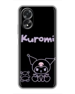 Чехол для OPPO A18 с картинкой «Kuromi — черный минимализм» Чехол для OPPO A18 с картинкой «Kuromi — черный минимализм»