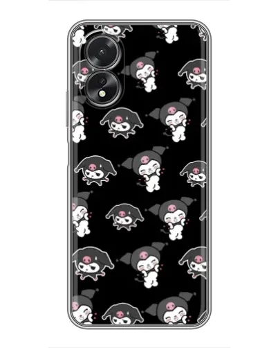 Чохол для OPPO A18 з картинкою «Чорний паттерн Kuromi» Чохол для OPPO A18 з картинкою «Чорний паттерн Kuromi»