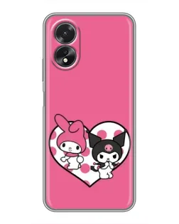 Чохол для OPPO A18 з картинкою «Kuromi та My Melody» Чохол для OPPO A18 з картинкою «Kuromi та My Melody»