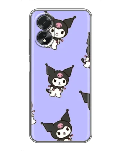 Чохол для OPPO A18 з картинкою «Паттерн з Kuromi» Чохол для OPPO A18 з картинкою «Паттерн з Kuromi»