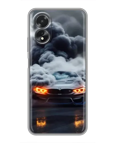 Чехол для OPPO A18 с картинкой «BMW в дыму»