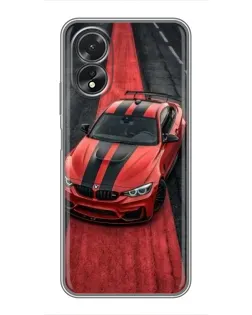 Чехол для OPPO A18 с картинкой «BMW на красной дорожке»