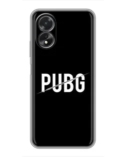 Чохол для OPPO A18 з картинкою «PUBG — білий логотип»