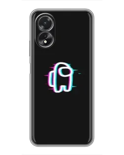 Чохол для OPPO A18 з картинкою «Among Us неон»