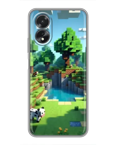 Чехол для OPPO A18 с картинкой «Minecraft летний день»