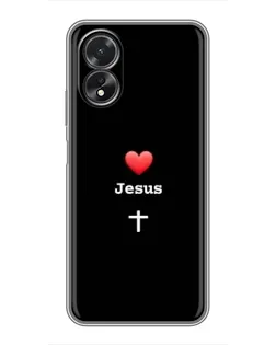 Чохол для OPPO A18 з картинкою «Серце - Jesus» Чохол для OPPO A18 з картинкою «Серце - Jesus»