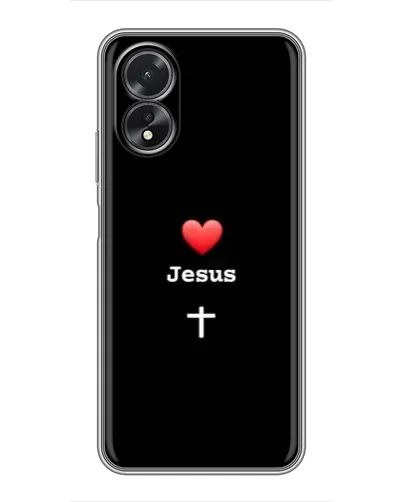 Чохол для OPPO A18 з картинкою «Серце - Jesus»