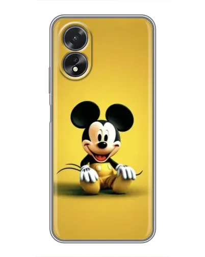 Чехол для OPPO A18 с картинкой «Микки на желтом»