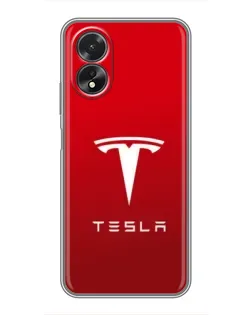 Чохол для OPPO A18 з картинкою «Tesla Red Classic»
