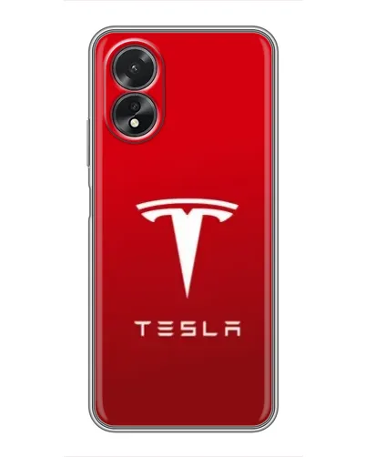 Чехол для OPPO A18 с картинкой «Tesla Red Classic»