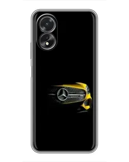 Чехол для OPPO A18 с картинкой «Mercedes — ретро стиль»