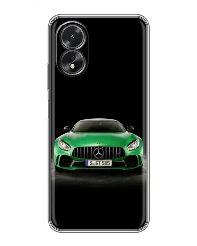 Чехол для OPPO A18 с картинкой «Mercedes — неоновый лого»