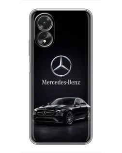 Чехол для OPPO A18 с картинкой «Mercedes — решетка радиатора»