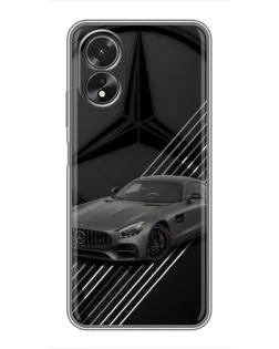 Чехол для OPPO A18 с картинкой «Mercedes AMG — графика»