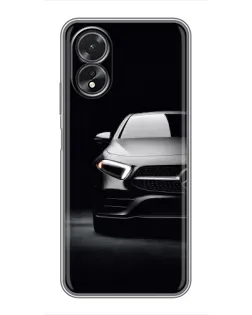 Чехол для OPPO A18 с картинкой «Свет фар Mercedes»